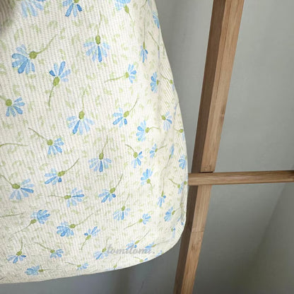 Corduroy Floral Shoulder Bag: Dandelion Print Cotton Tote